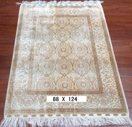 手工绢丝地毯2.8*4 TXD-1034棕