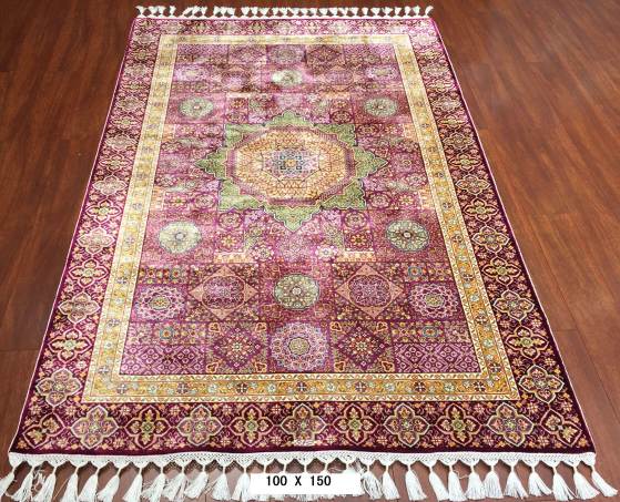 手工绢丝地毯3.3*5 TXW-1115紫