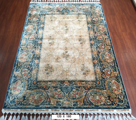 手工绢丝地毯 4*6 TXX-1343卡