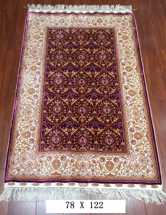 手工绢丝地毯 2.5*4 TXD-1034紫