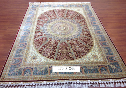 手工真丝地毯 5.5*8 TXJ-1231 红