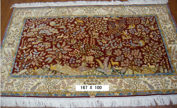 手工丝毛地毯5.4*3.27 TXMJ-1107红