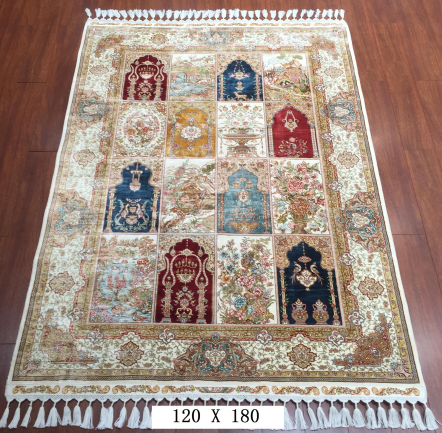 手工绢丝地毯 4*6 TXD-0901