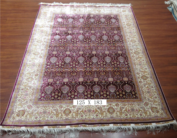 手工绢丝地毯 4*6.5 TXD-180紫