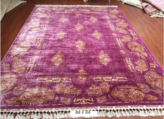 手工真丝地毯 7*10 TXX-1343紫