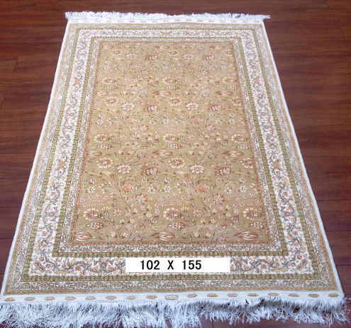 手工真丝地毯 3.3*5 TXD-1261白