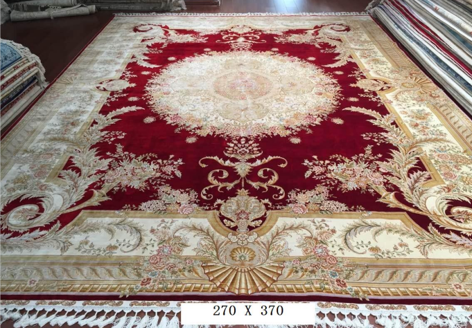 手工真丝地毯  9*12  TXW-1102红