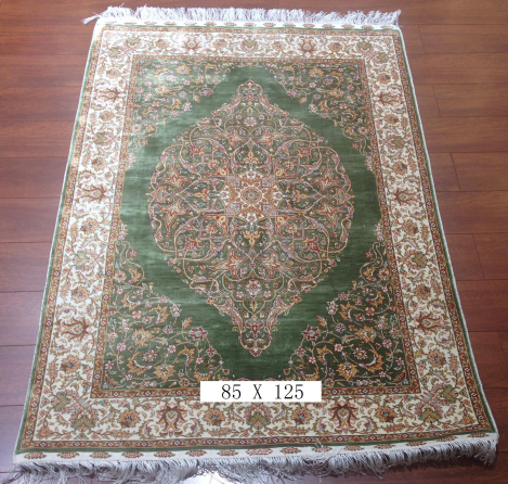 手工绢丝地毯 4*6 TXD-140绿