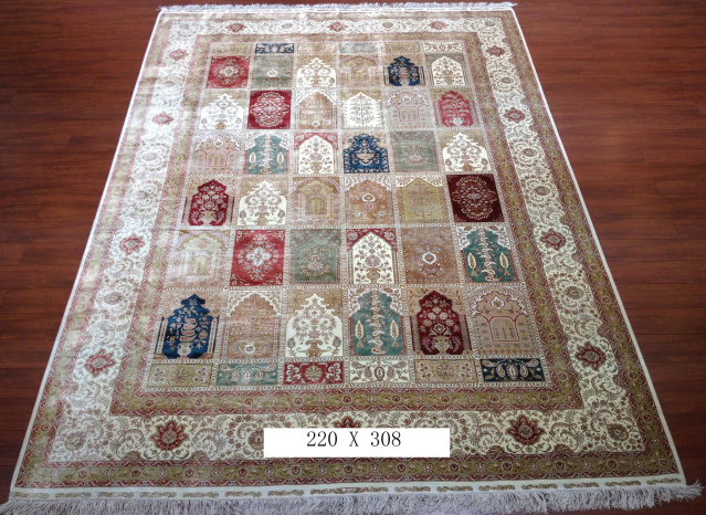 手工绢丝地毯7*10 TXQ-0913