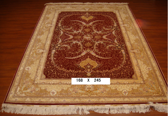 手工丝毛地毯 5.5*8 TXMD-1059红