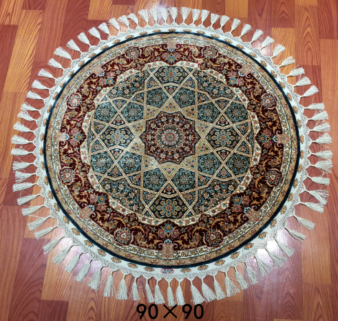 手工绢丝地毯 3*3 TXD-1047