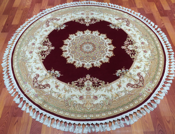 手工丝毛地毯5.5*5.5  TXMD-0905红