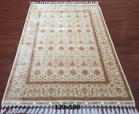 手工绢丝地毯 4*6 TXD-180白