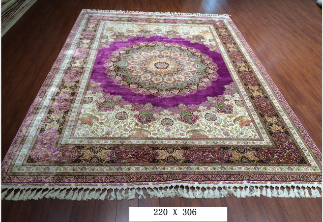手工绢丝地毯7*10 TXX-1243紫