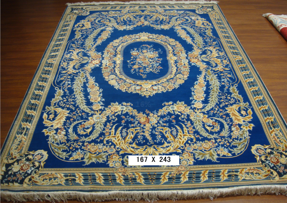 手工丝毛地毯5.5*8 TXMX-1101蓝