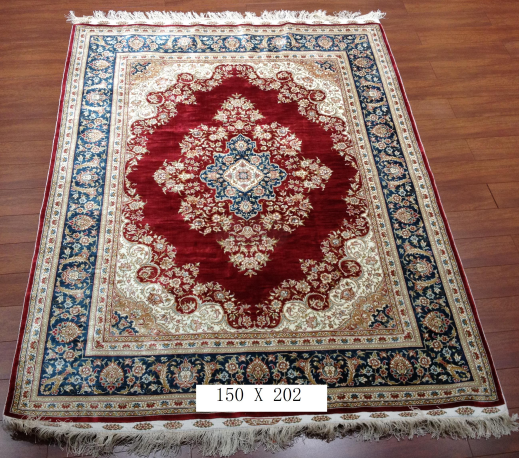 手工绢丝地毯  4.9*6.5 TXD-156红