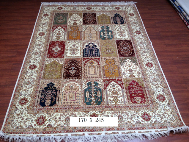 手工绢丝地毯 5.5*7.87 TXQ-0913