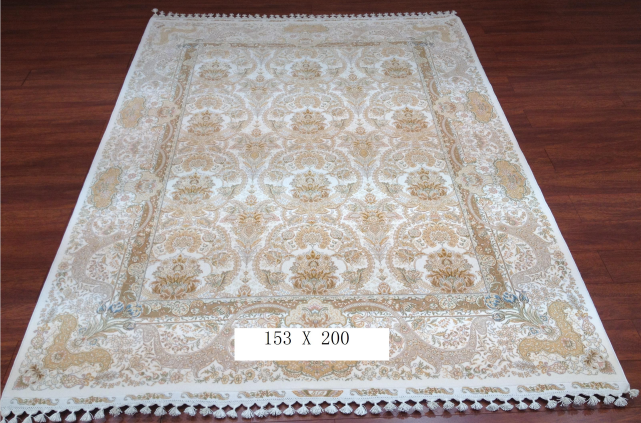 手工丝毛地毯4.9*6.5 TXD-1054白