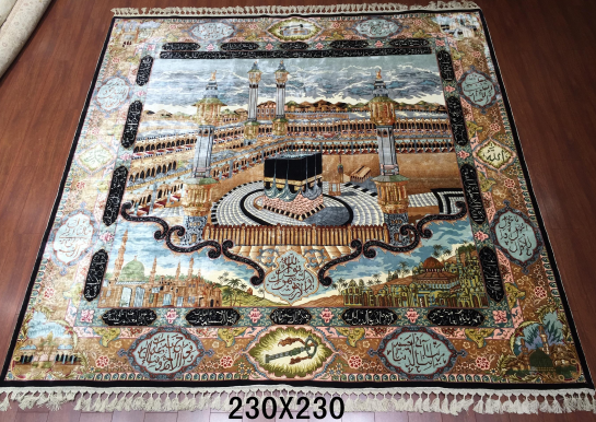 手工绢丝地毯 7.5*7.5  TXX-1544