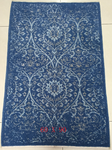 手工丝毛地毯 2*3 TXD-1034蓝
