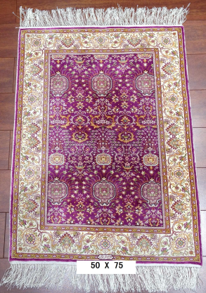 手工绢丝地毯1.7*2.5  TXD-180紫