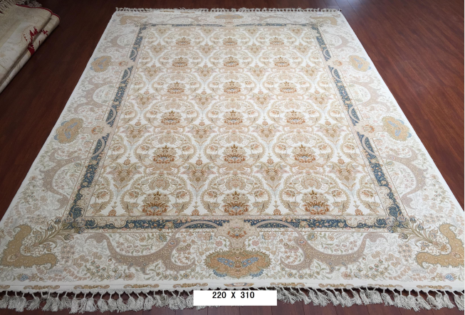 手工丝毛地毯 7*10 TXMD-1054白