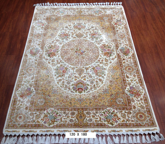 手工绢丝地毯4*6 TXW-1203全卡