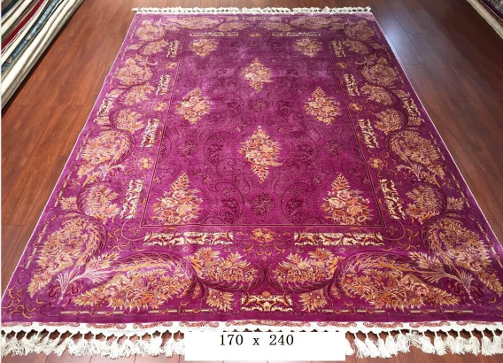 手工真丝地毯 5.5*7.8  TXX-1343紫