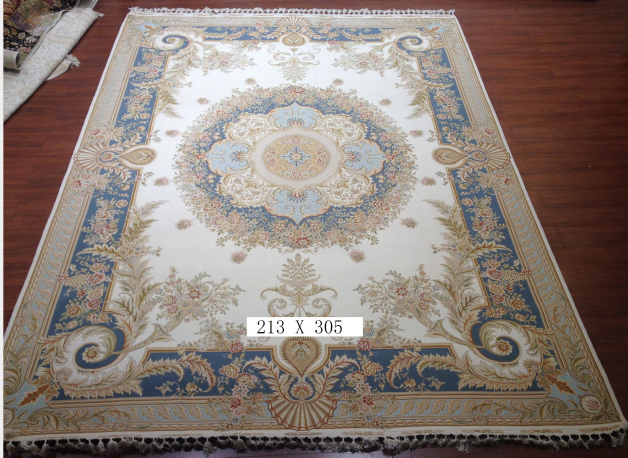 手工丝毛地毯 7*10 TXMW-1102蓝