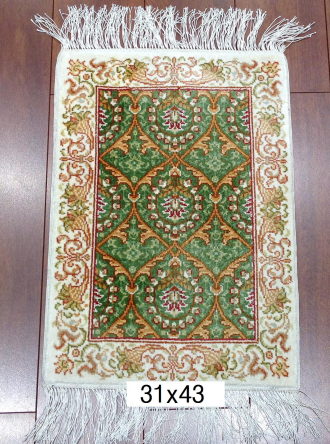 手工绢丝地毯  1*1.4 TXD-1034绿