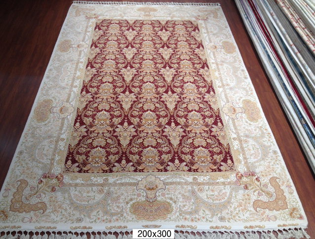 手工丝毛地毯 6.4*9.84 TXMD-1054红