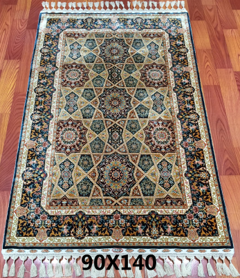 手工绢丝地毯 2.9*4.5 TXW-1047网格