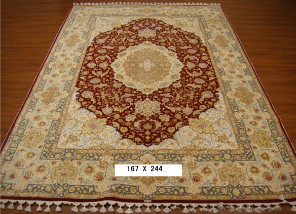 手工丝毛地毯5.5*8 TXMJ-1104红