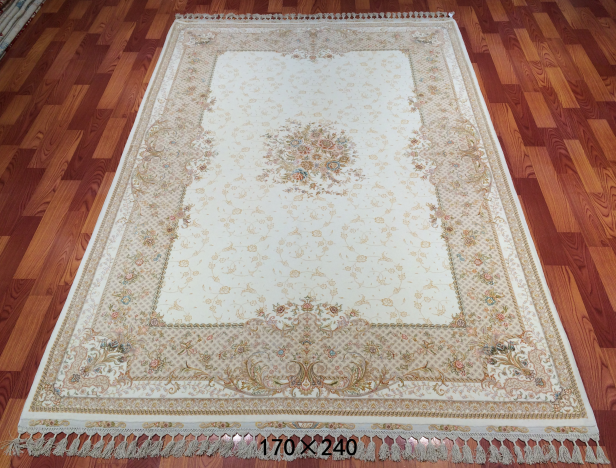 手工丝毛地毯 5.4*7.87  TXMD-0905白