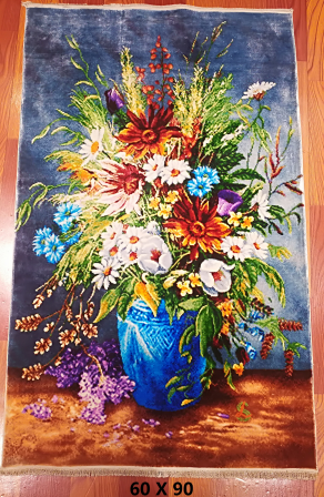 手工绢丝地毯 1.9*3  满天星