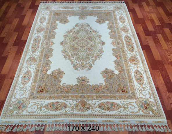 手工丝毛地毯5.4*7.87 TXMW-1103白