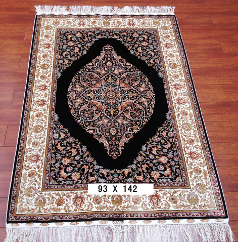 手工绢丝地毯3*4.5 TXD-140黑