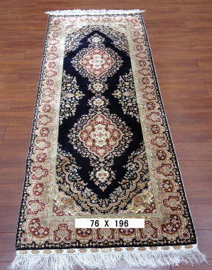 手工绢丝地毯 2.5*6.4  TXQ-1104蓝