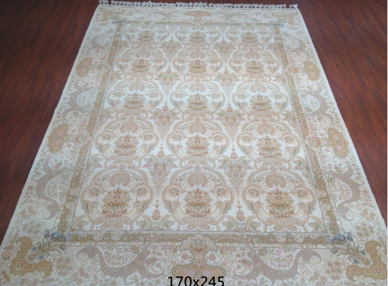 手工丝毛地毯5.5*8 TXMD-1054白