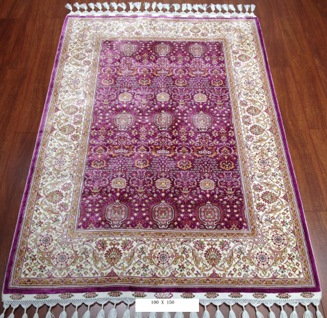 手工绢丝地毯 3.3*5  TXD-180紫