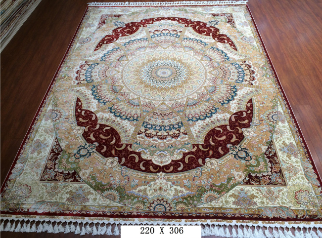 手工真丝地毯  7*10 TXJ-1422红