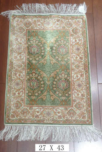 手工绢丝地毯 0.88*1.41 TXD-1034 绿