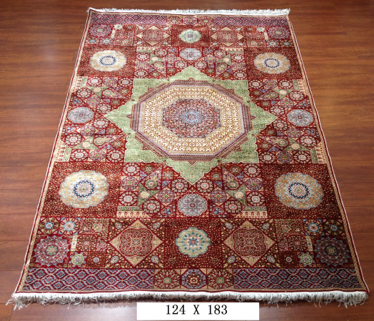 手工绢丝地毯4*6 TXW-1115