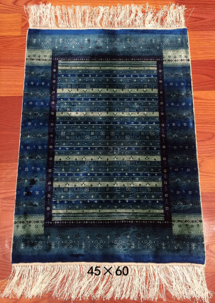 手工绢丝地毯 1.4*1.9 TXX-1546蓝