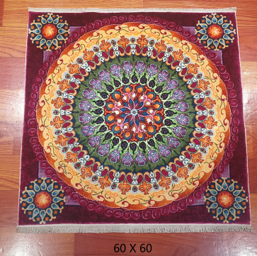 手工绢丝地毯 1.9*1.9 TXJ-1743紫