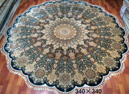 手工绢丝地毯11*11 TXX-1113