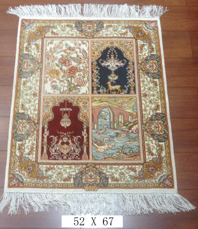 手工绢丝地毯 1.7*2.2  TXD-0901